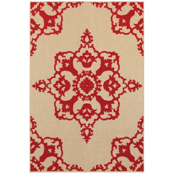 Oriental Weavers Cayman 097R9 10x13 Rectangle - Sand/ Red-Polypropylene C097R9300390ST - main